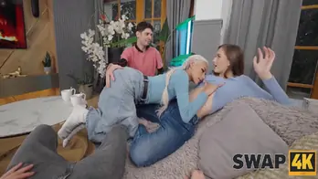 A cute girl with nice tits thought were the castle owners and joined us in a threesome 19 min