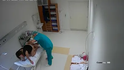 Real life rectal exam of girl to get on all fours