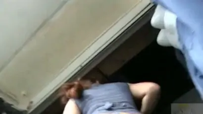 Up skirt street camera video of a girl s pantys in public