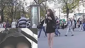 Excellent upskirt on the escalator