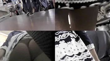Sexy mini skirt on a bubble butt in accidental upskirt