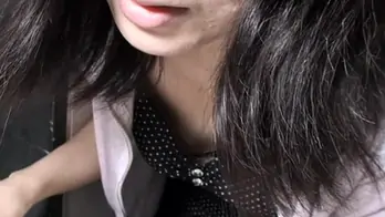 Japanese milf has suckable tits in downblouse scene