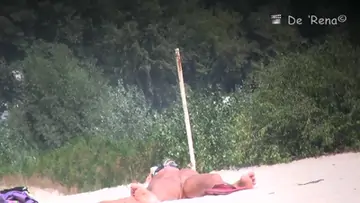 As always sexy matures are relaxing on the beach