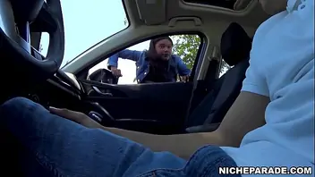 Black hooker sucks black dick for money in the car