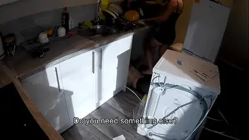 Blowjob at kitchen