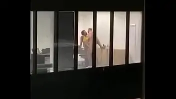 Office cabin sex kiss