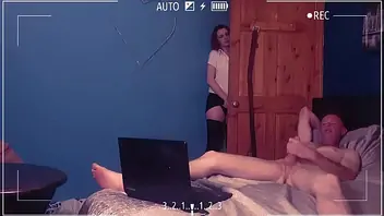 Sister caught brother spying masterbate