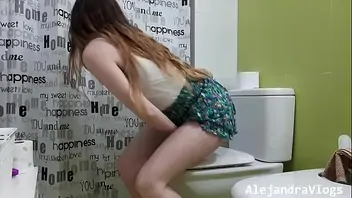Sister squirt spy squirting caught bathroom masterbating
